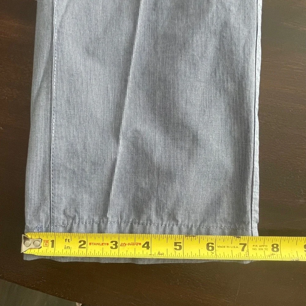 Banana Republic Kentfield Pant Men's 33 Blue Pinstripe Cotton Casual Dress Pants